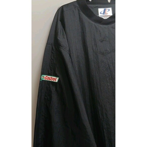 Logo Athletic Eagles Castrol Pullover Windbreaker Men’s XL Black V-Neck VTG - Picture 2 of 9
